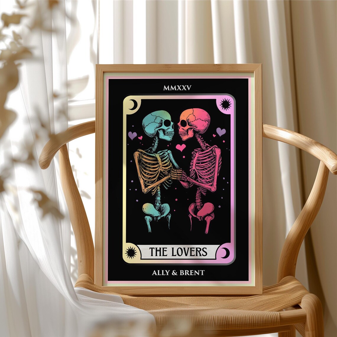 The Lovers Tarot Card, Gothic Romantic Art Print - Image 4