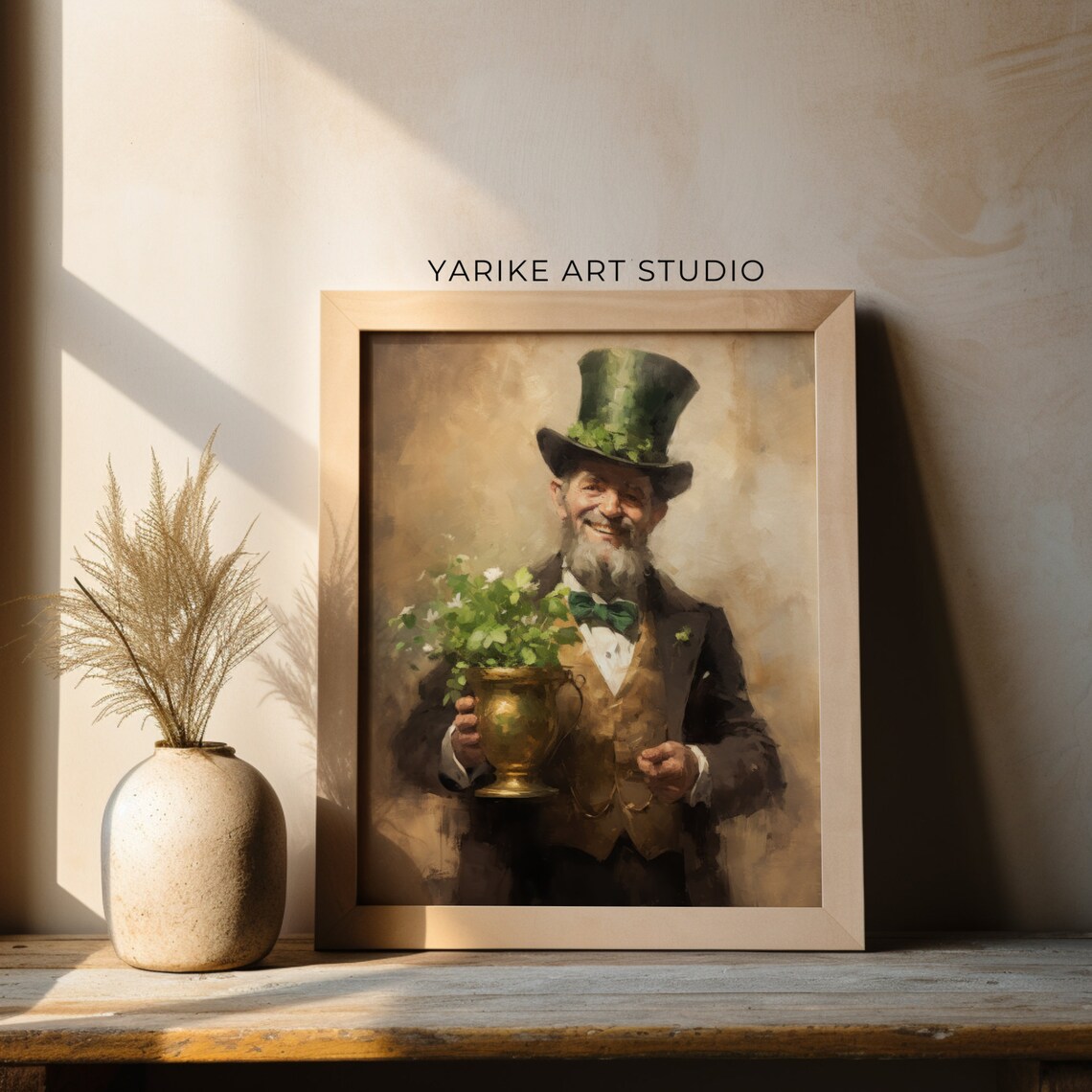 St Patricks Portrait Art Print, Spring Decor - Image 2