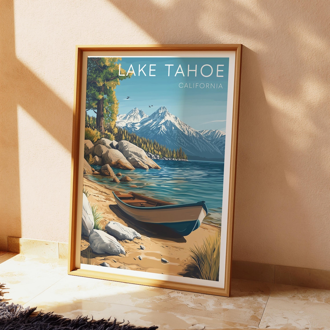 Lake Tahoe Vintage Travel Poster