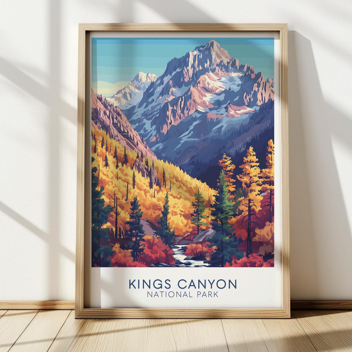 Kings Canyon National Park Fall Colors Alpine Stream Scenic Poster