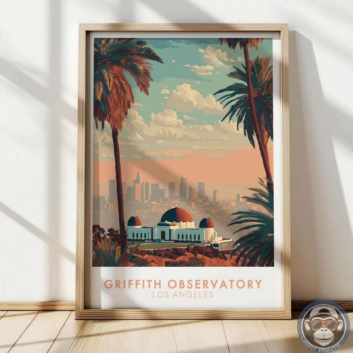 Griffith Observatory, Los Angeles Skyline Poster