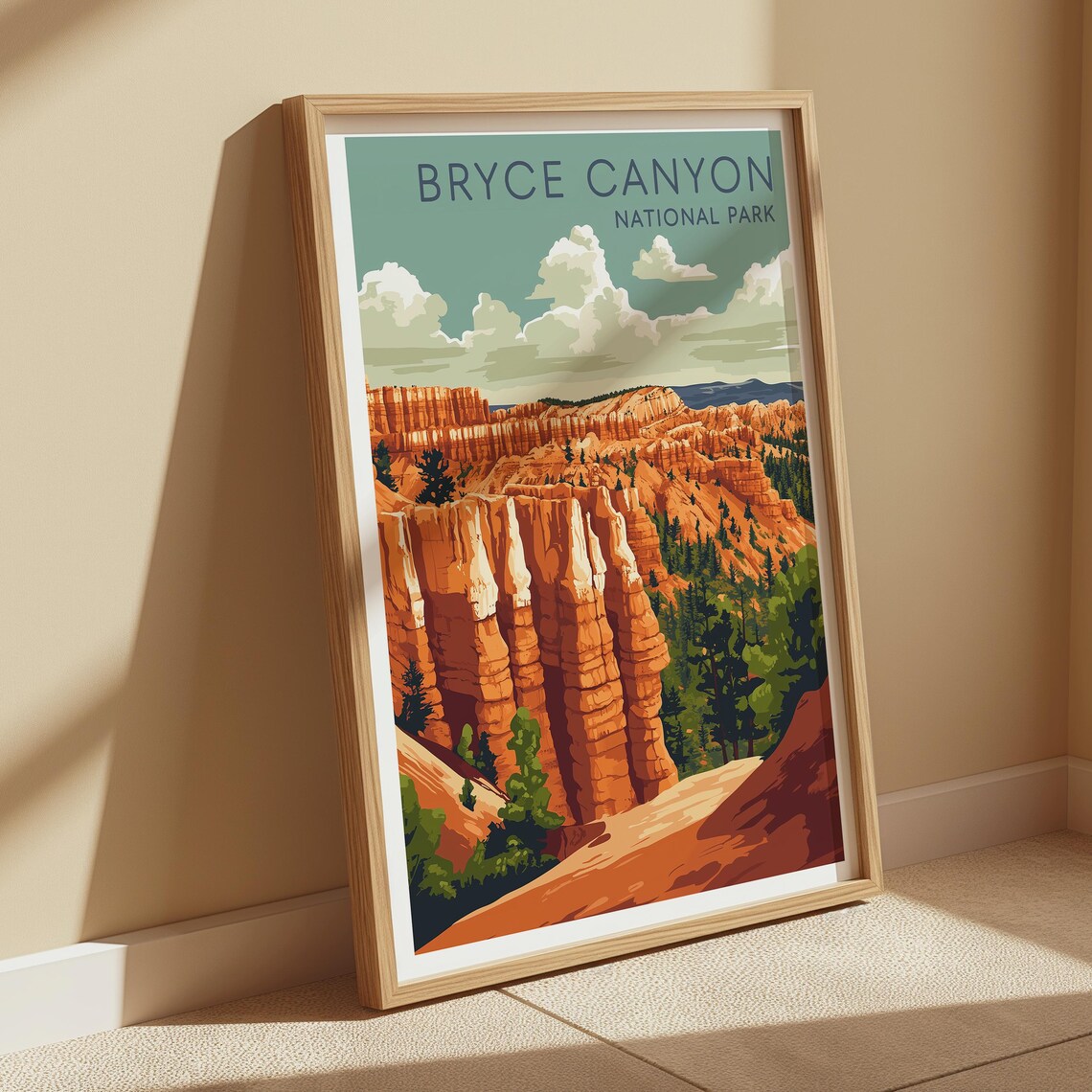 Vintage Bryce Canyon National Park Travel Poster