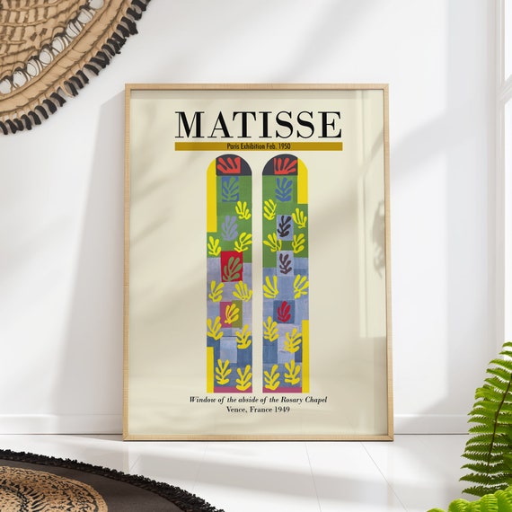 Matisse Rosary Chapel Exhibition Poster Midcentury Modern Wall Art
