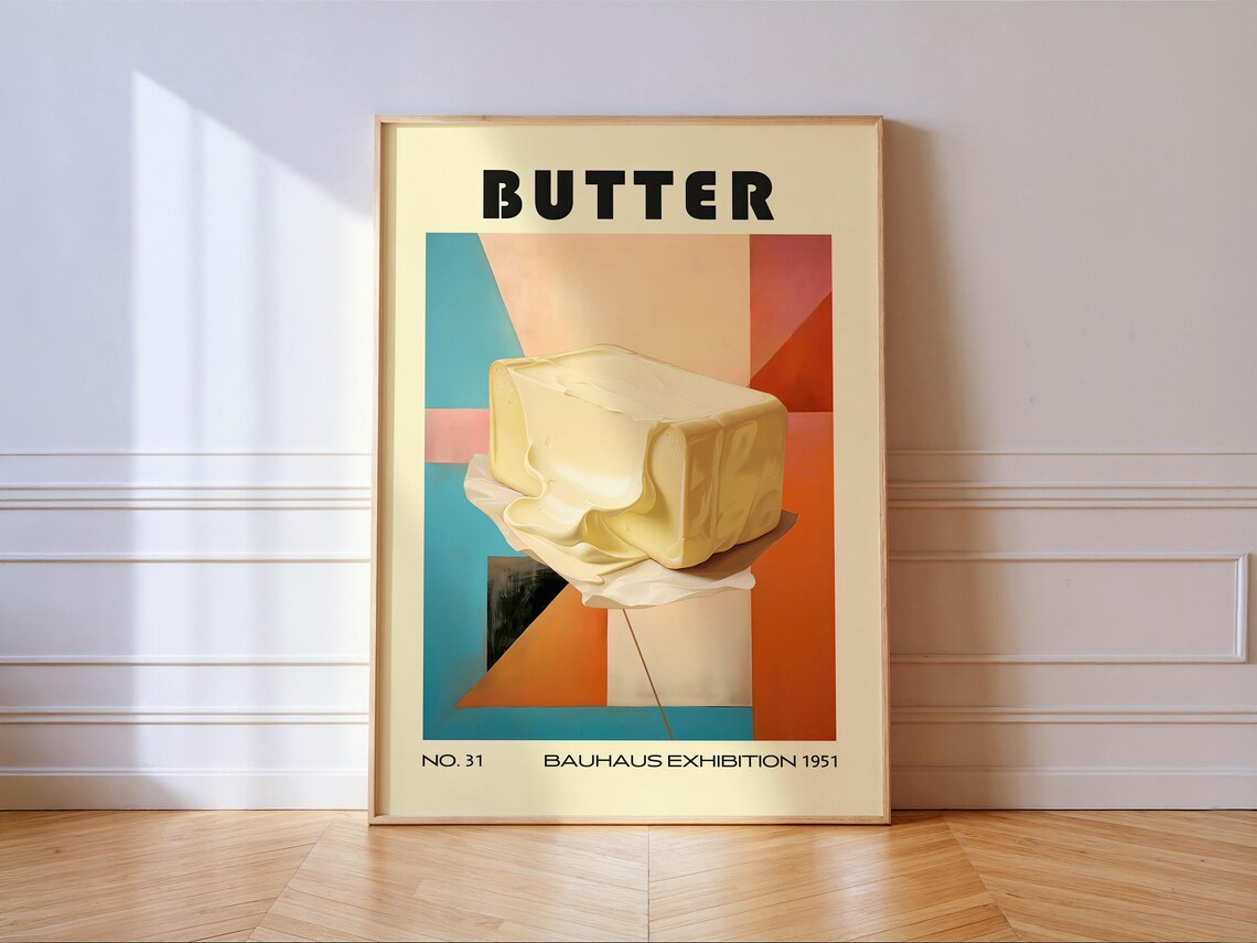 Butter Bauhaus Vintage Kitchen Art Print