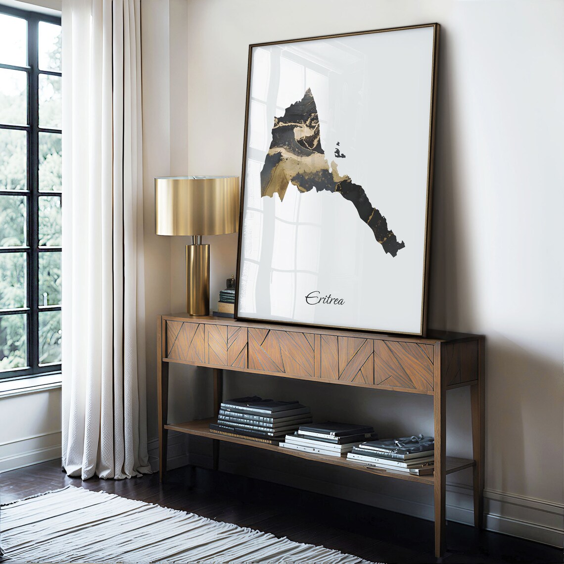 Eritrea Map Poster, Elegant Country Travel Art Print - Image 4