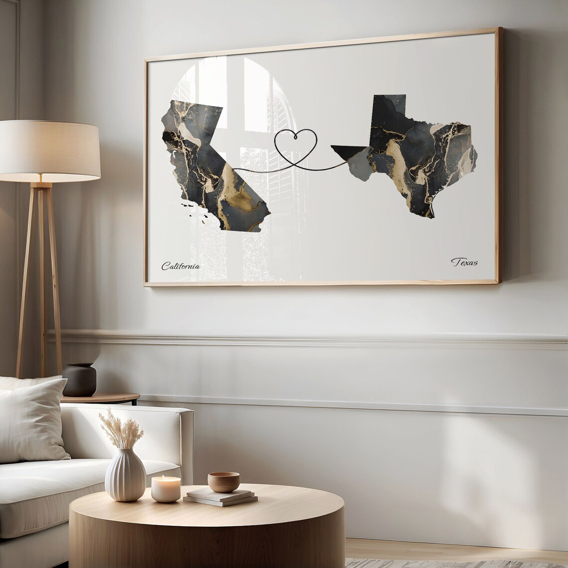California to Texas Travel Map Poster - Image 2