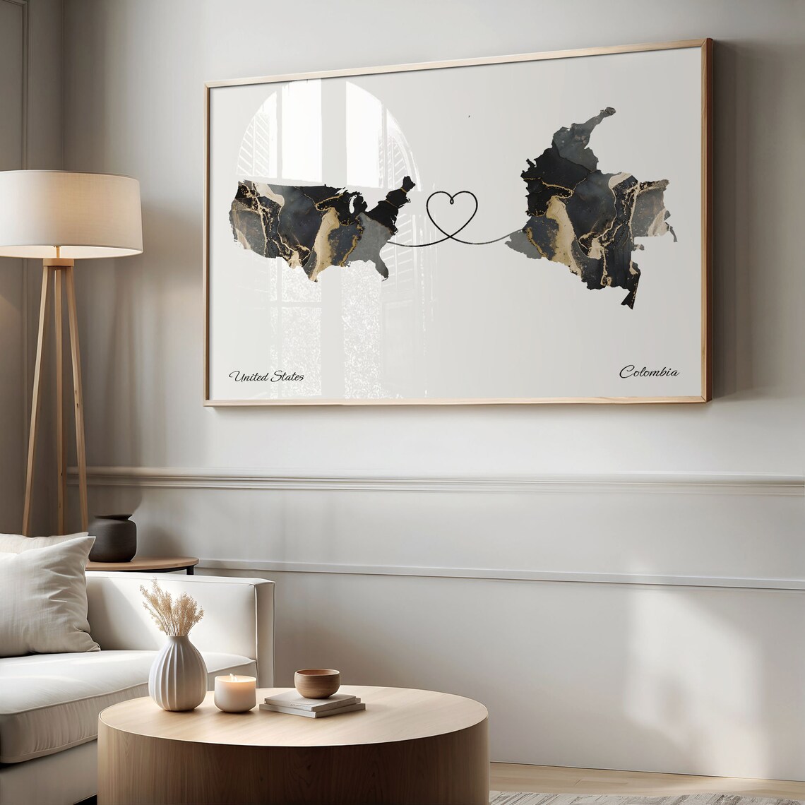 USA to Colombia Map Poster, Travel Wall Art Print - Image 2
