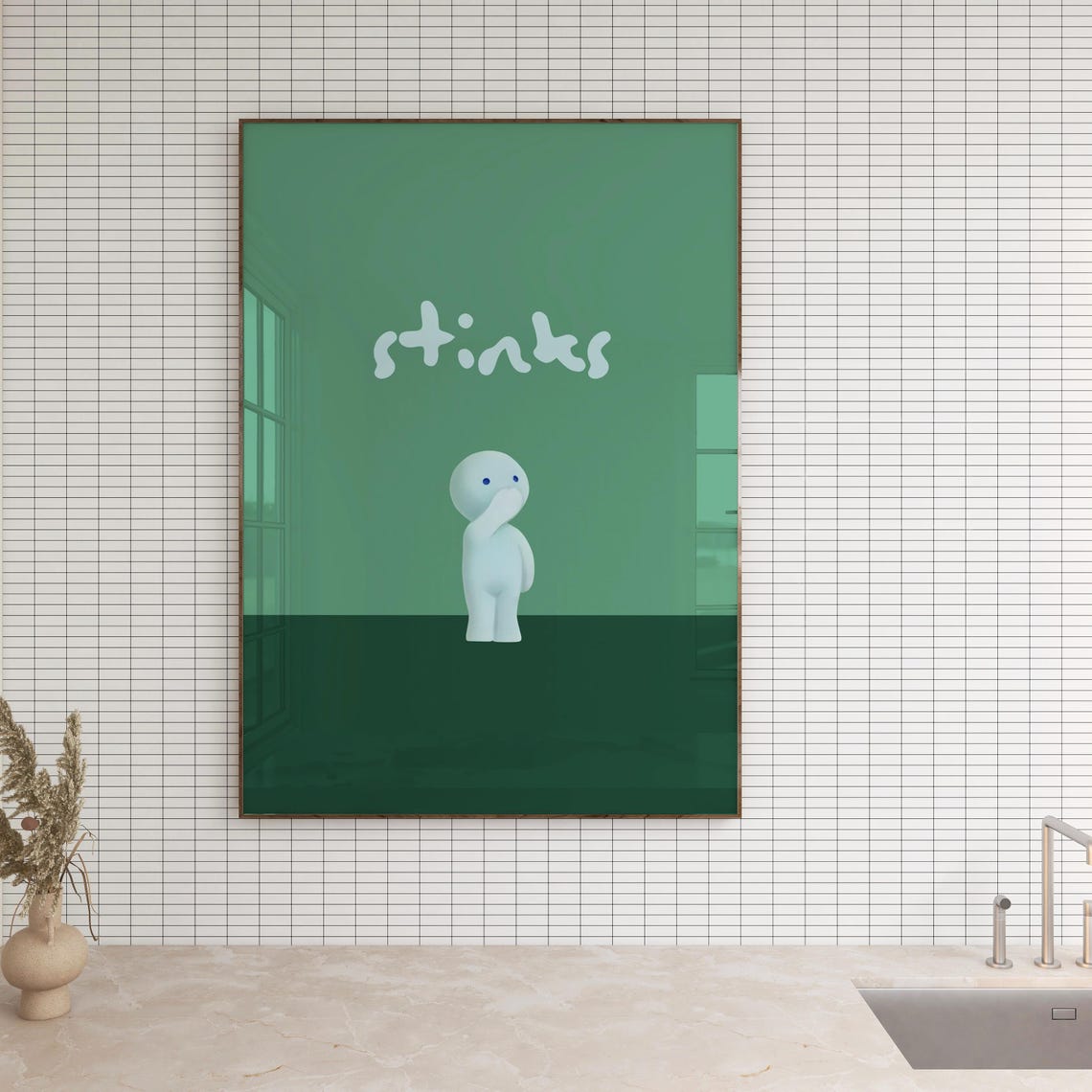 Smiski Smelly Wall Art Funny Toilet Bathroom Series Stinky - Image 3