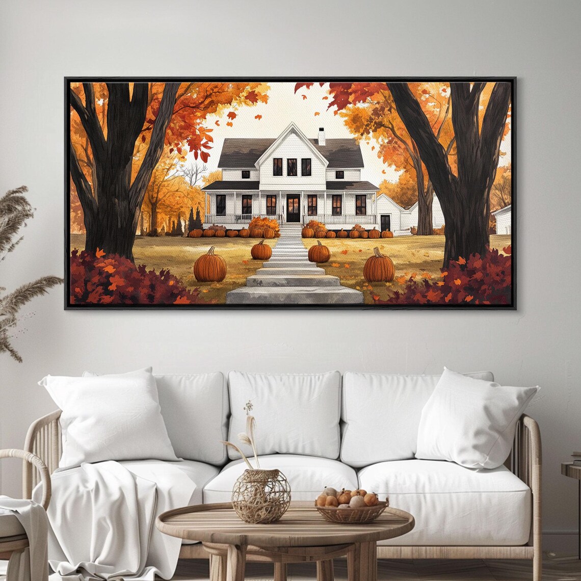 Fall Farmhouse Pumpkin Decor Autumn Country Home Seasonal Wall Art Poster - Image 5