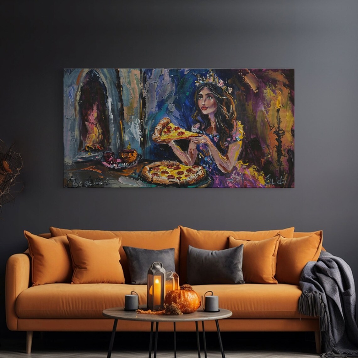 The Princess And The Pizza Framed Print Funny Decor Funny Art - Image 3