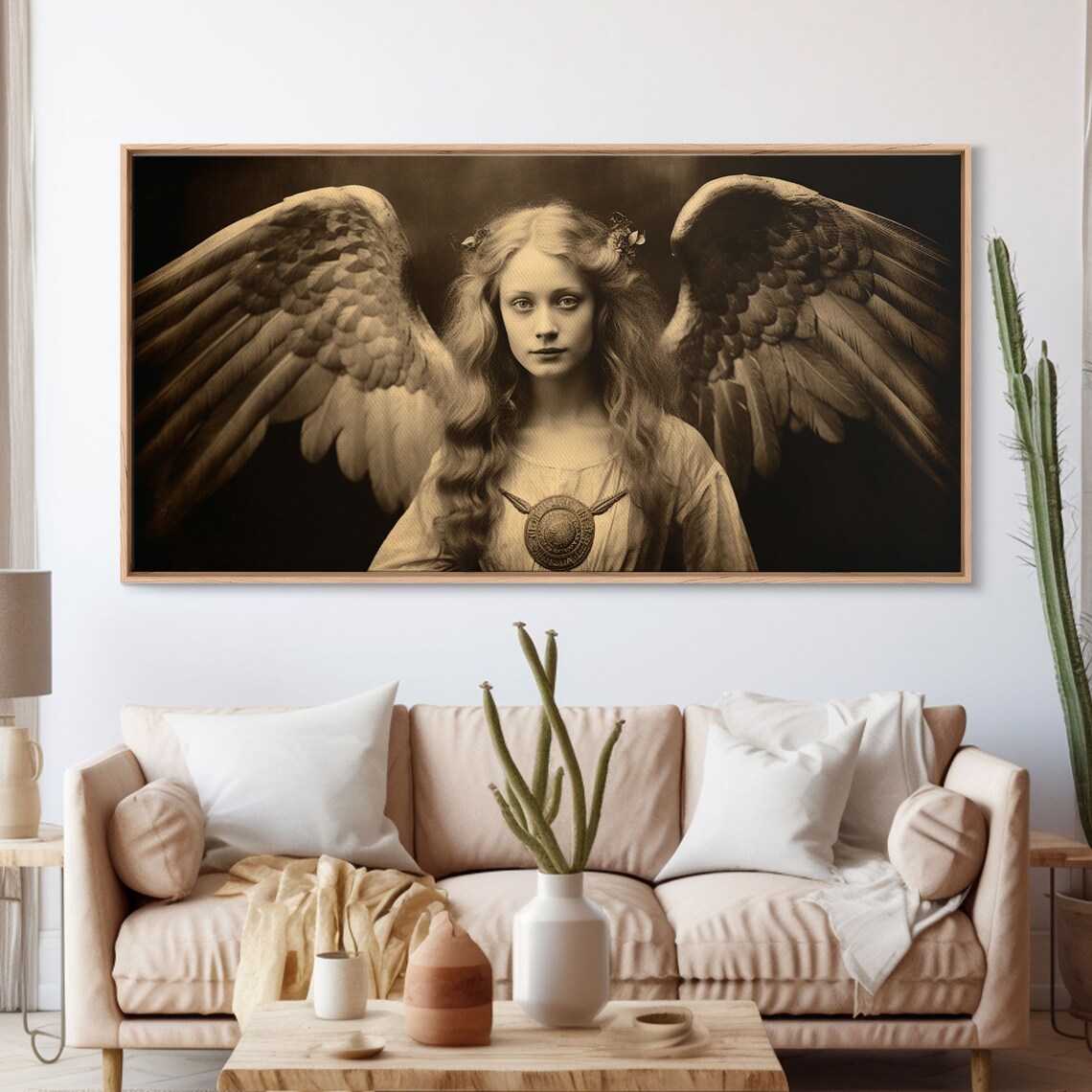 Tintype Angel Art Print, Guardian Angel Wall Art - Image 3