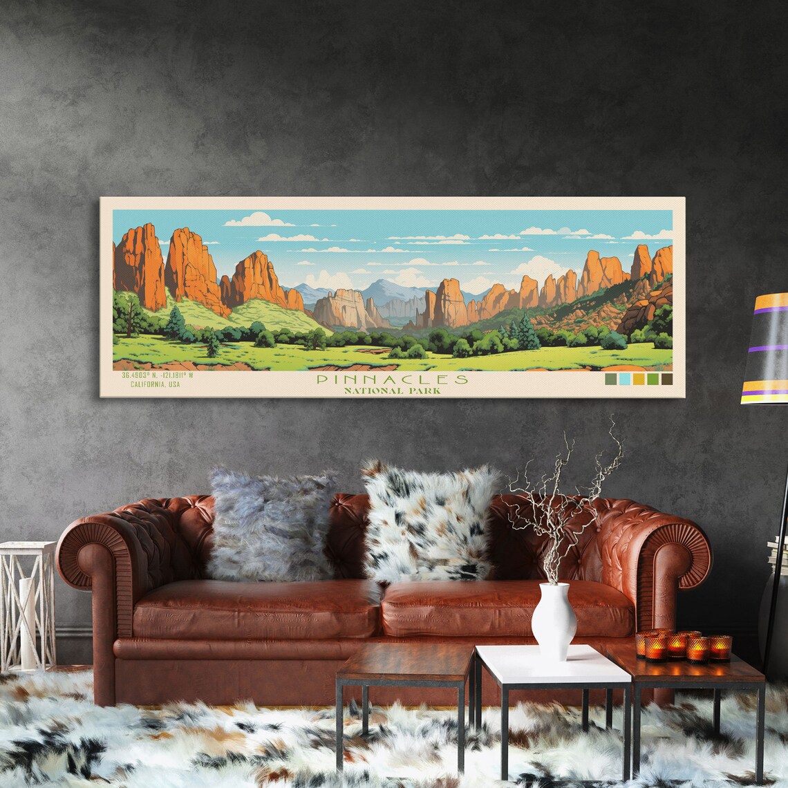 Pinnacles National Park Minimalist Travel Poster - Image 3