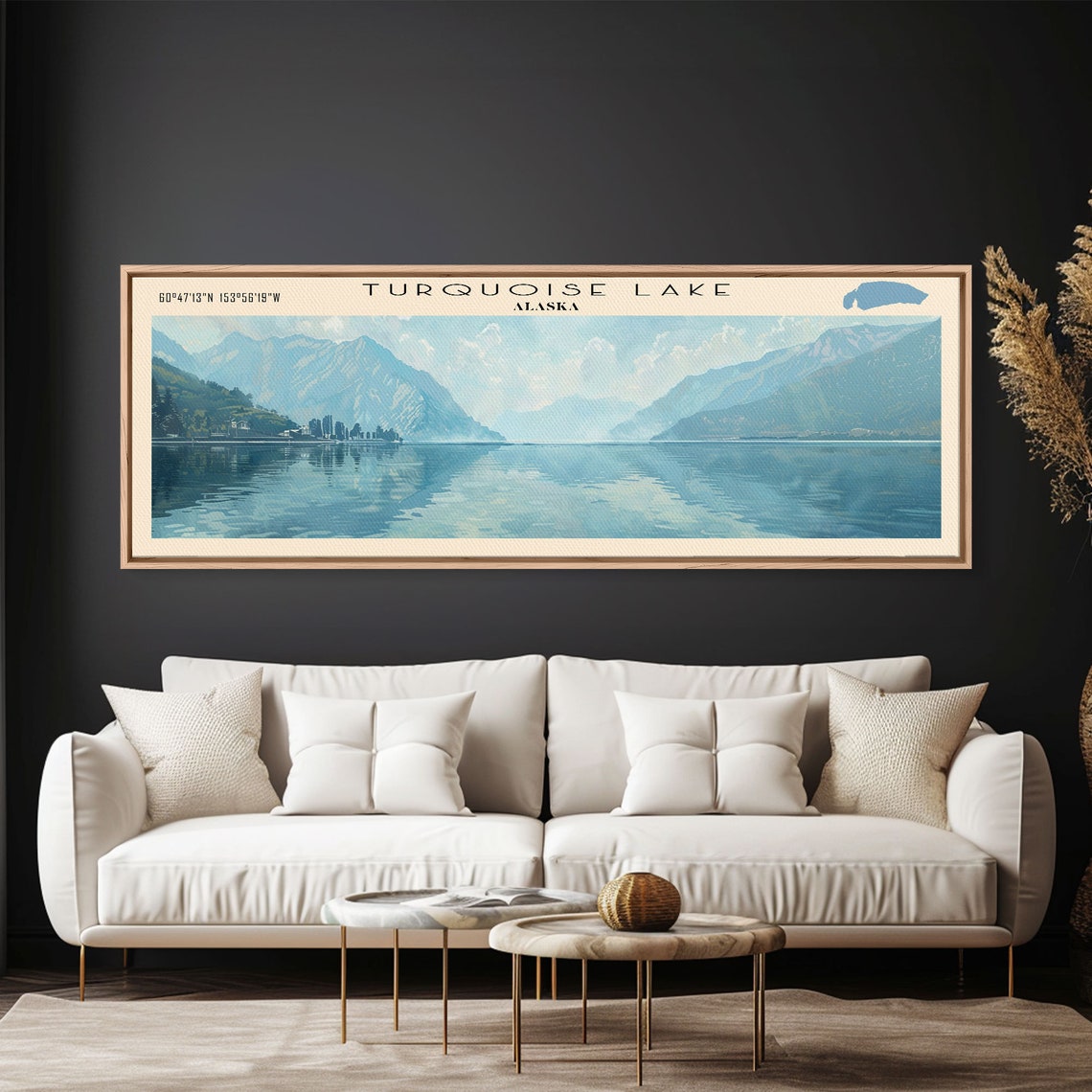 Turquoise Lake Alaska Panoramic Glacier Valley Mountain Lake Poster - Image 5