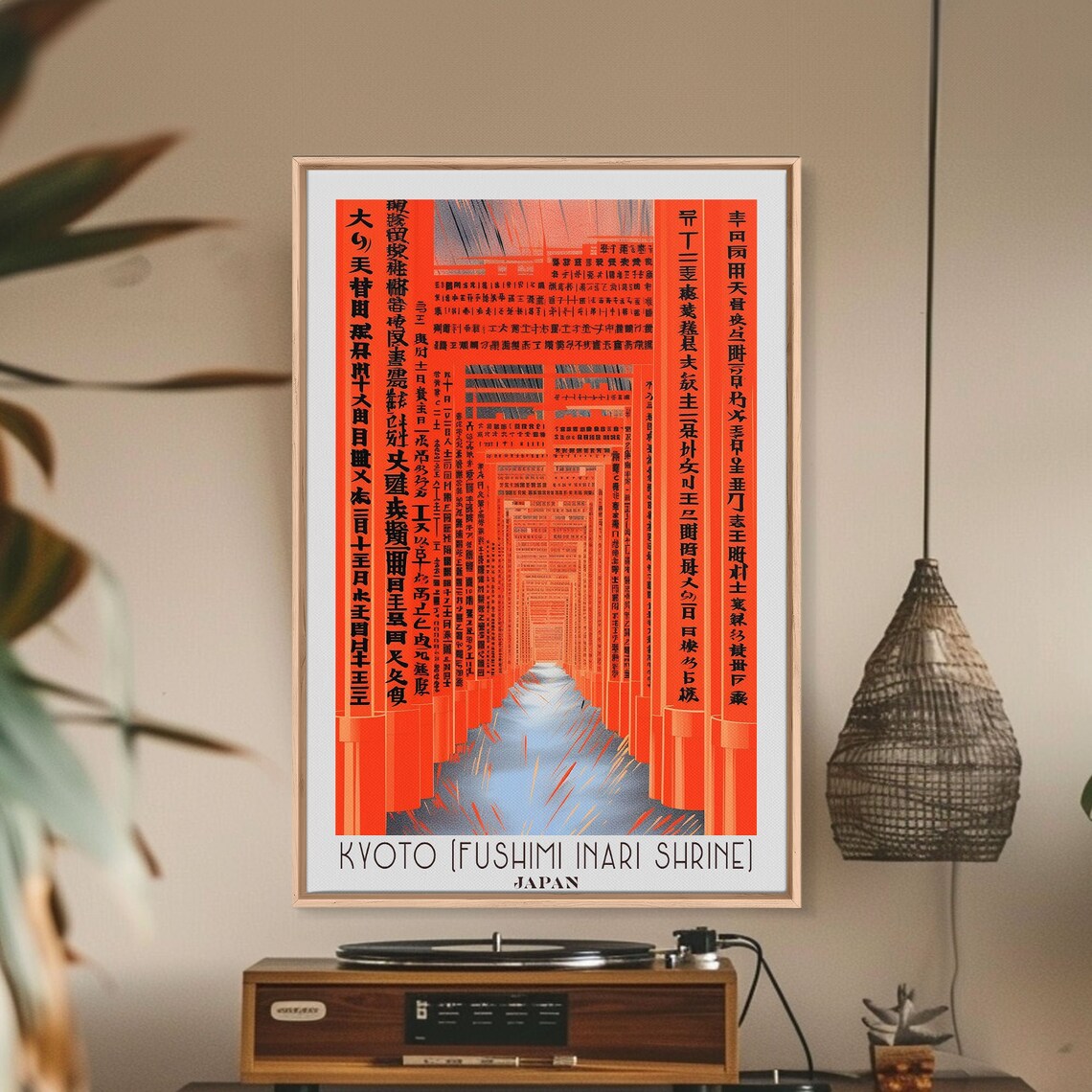 Kyoto Fushimi Inari Shrine Japan Red Torii Gates Tunnel Poster - Image 6