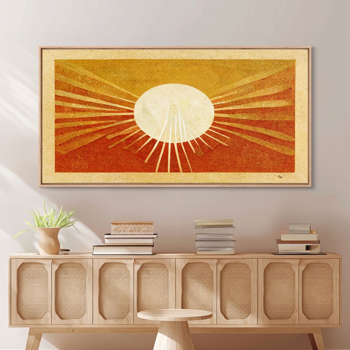 Midcentury Sunburst Art Deco Style Wall Art Print - Image 5