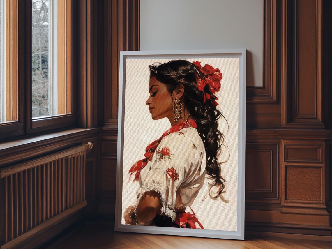Mexican Romantic Art Print, Chicano Wall Decor - Image 4