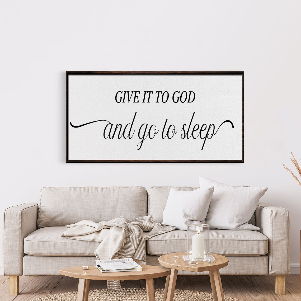 Give It To God And Go To Sleep Bedroom Wall Art Print - Image 5