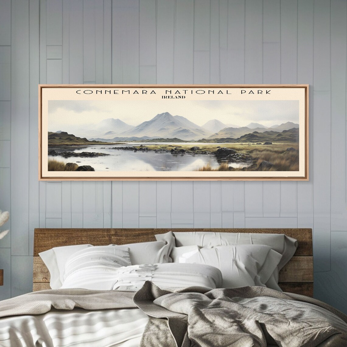 Connemara National Park Ireland Misty Mountains Lake View Travel Poster - Image 3