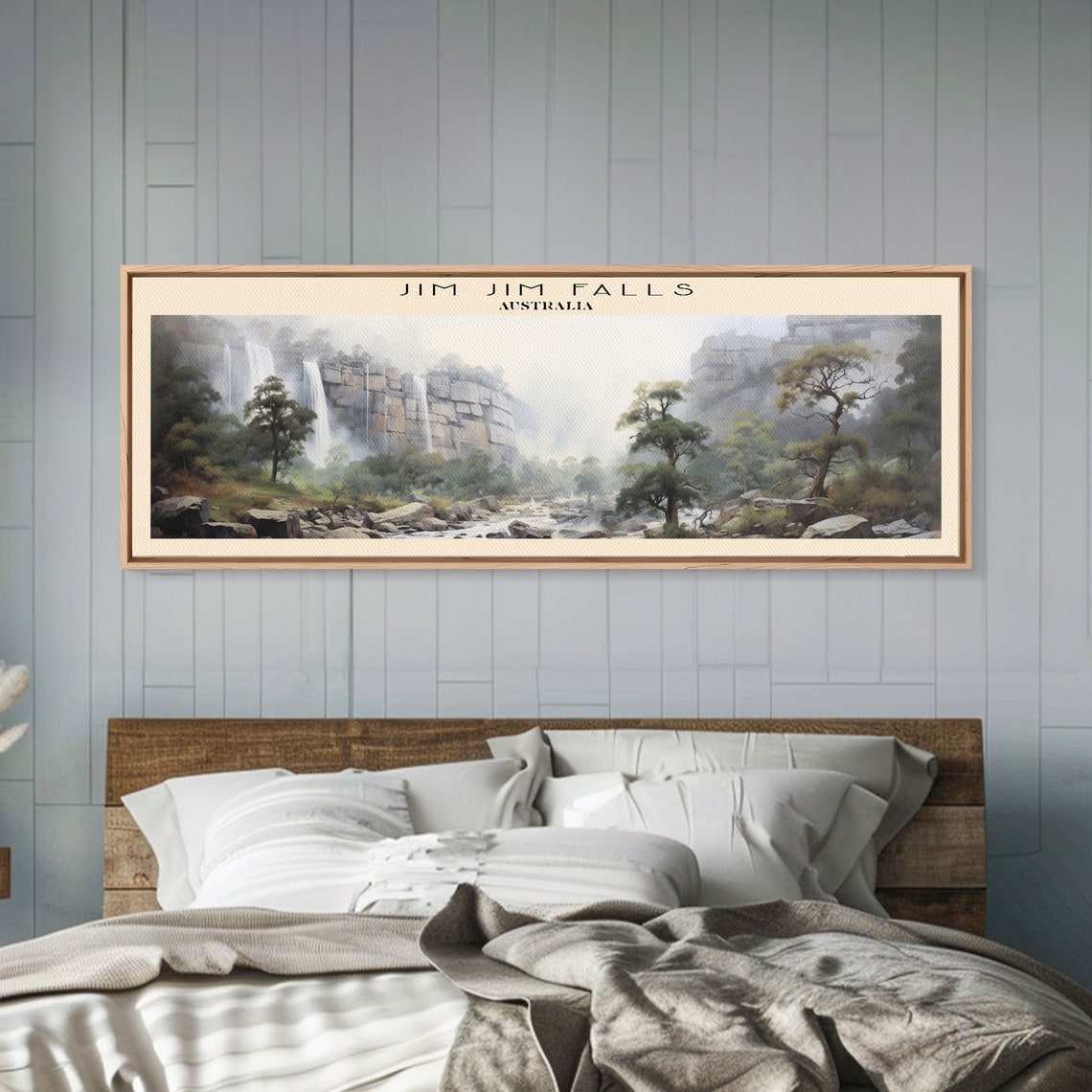 Jim Jim Falls Australia Misty Waterfall Cliffs Valley Panoramic Poster - Image 6