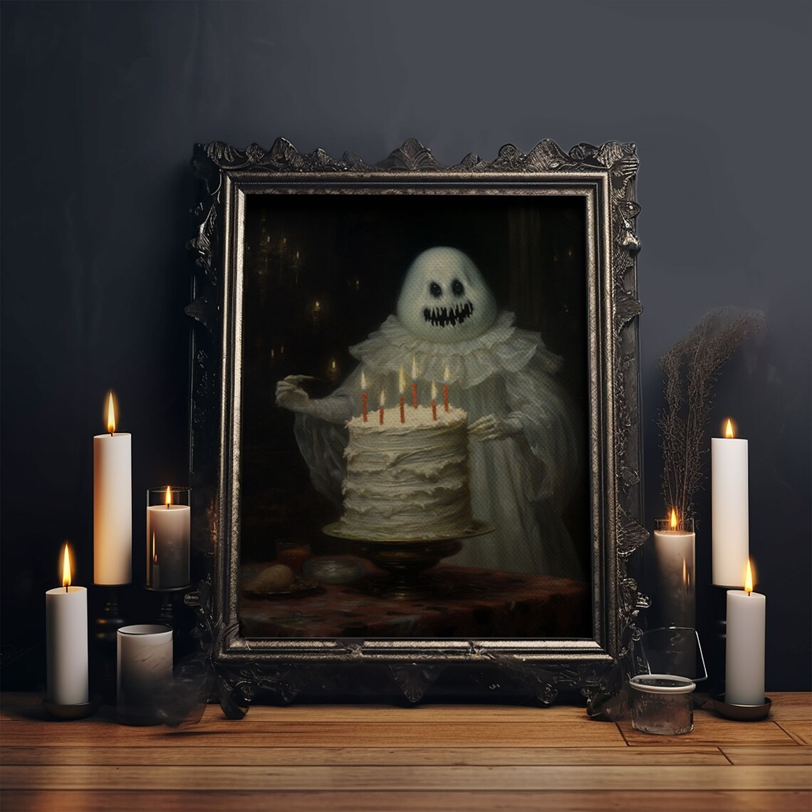 The Ghost And Cake Funny Halloween Poster Print - Image 5