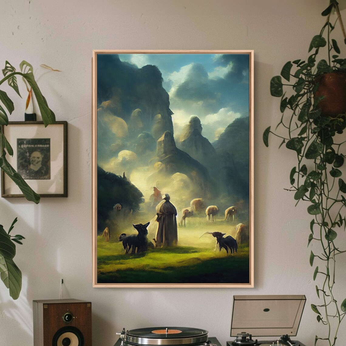 The Shepherd And His Flock - Abstract Art Print - Image 3