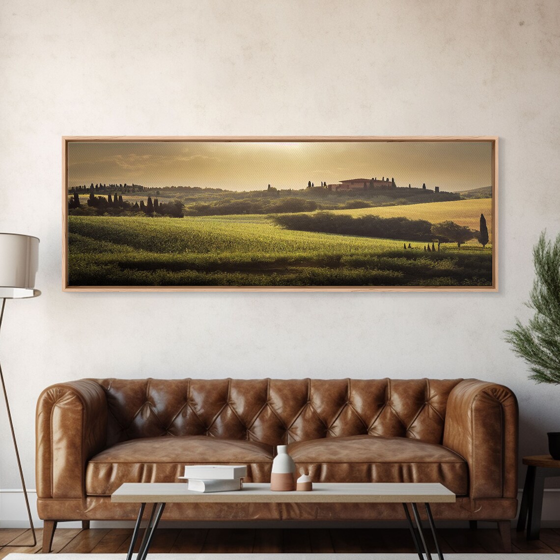 Italian Countryside At Sunset, Panoramic Art Print - Image 5