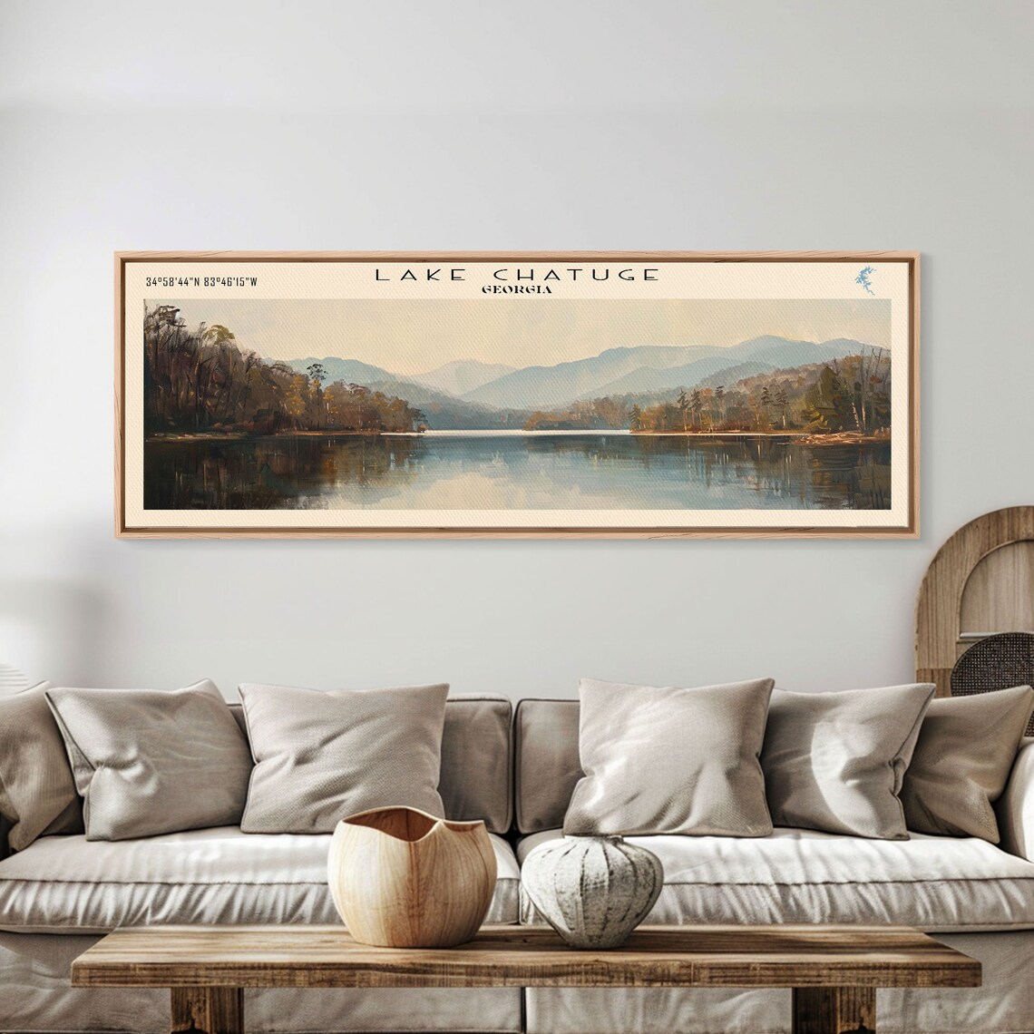 Lake Chatuge Georgia Travel Poster, Lake House Decor - Image 3