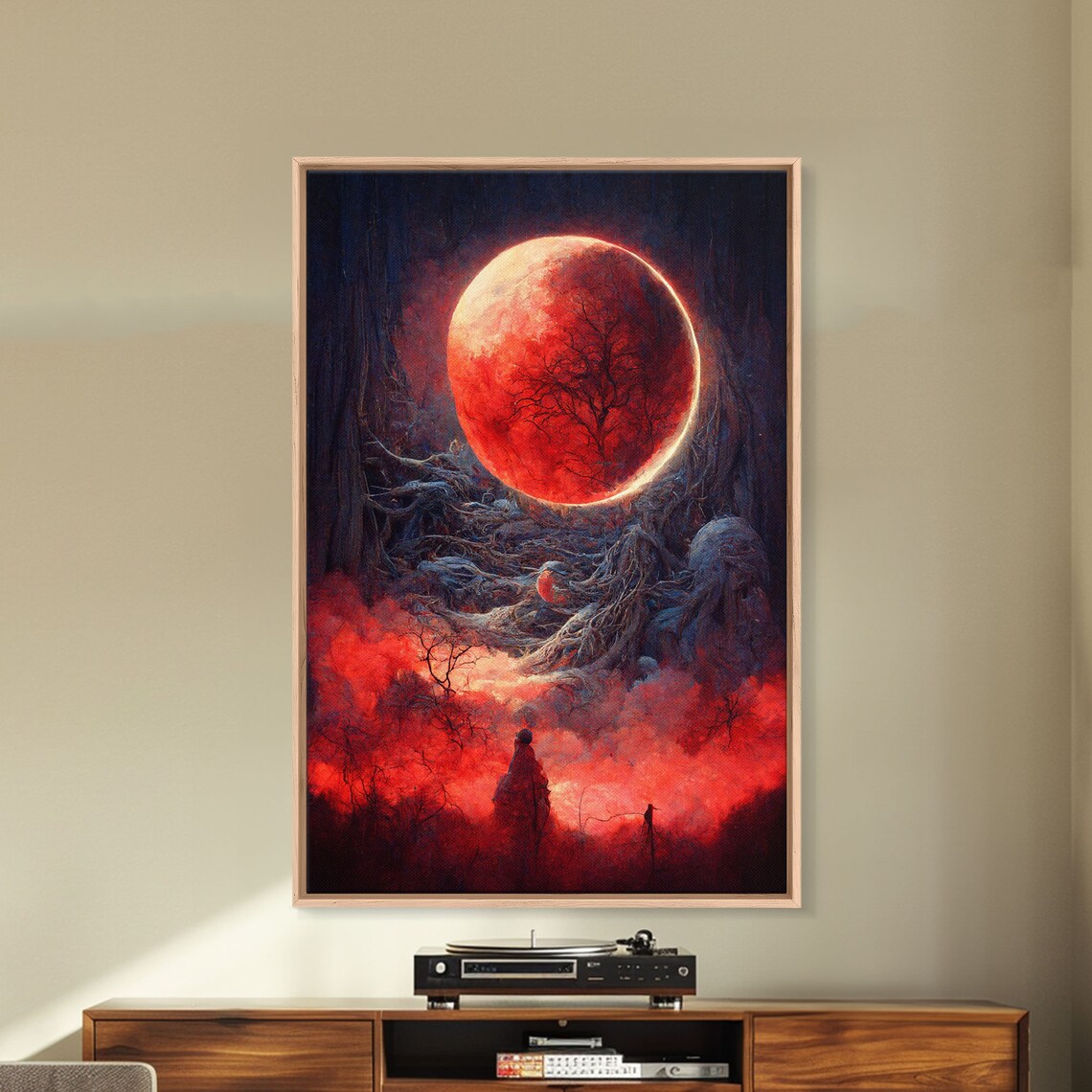 Blood Moon Halloween Cosmic Horror Poster Print - Image 5