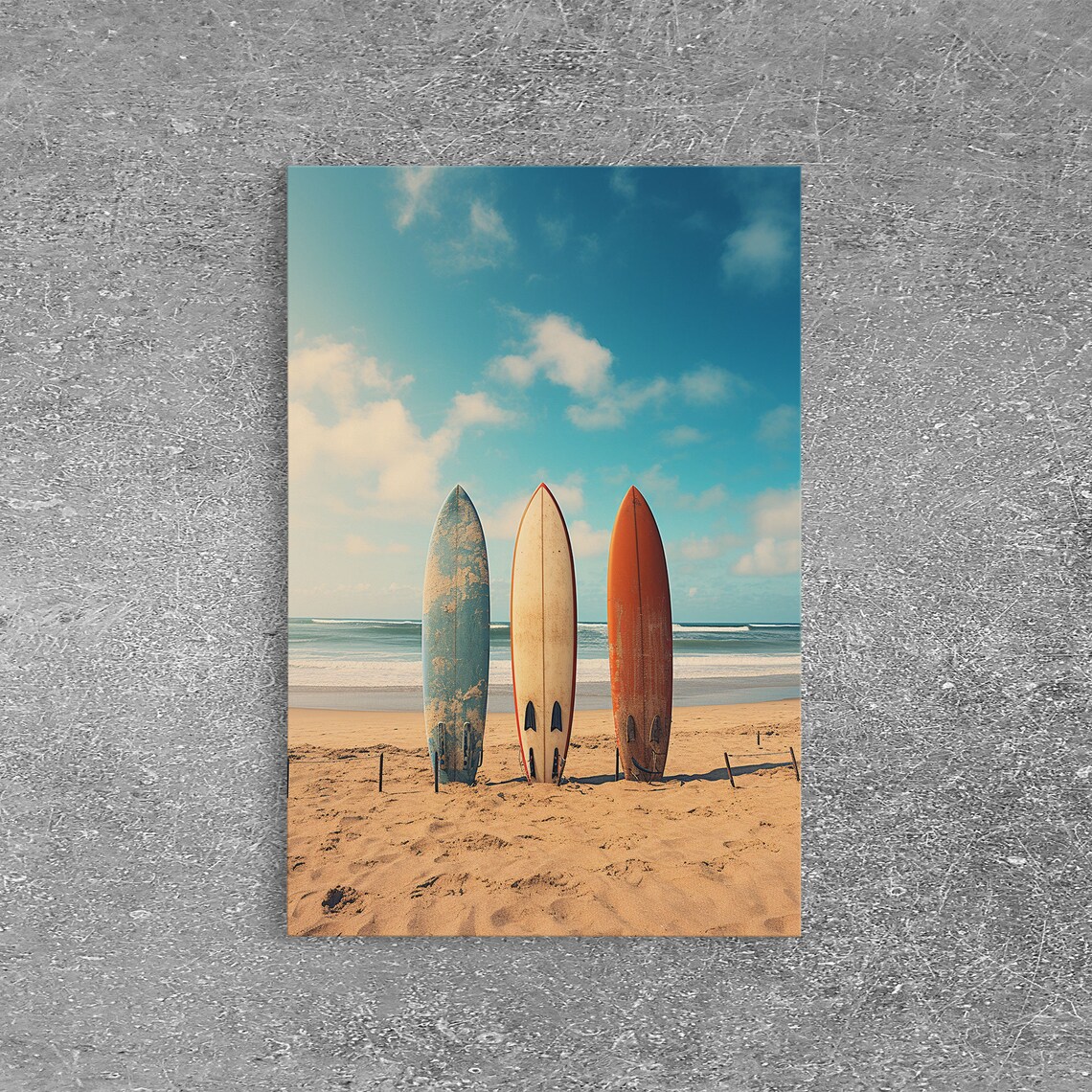 Surfboard Wall Art Print, Beach House Surf Decor