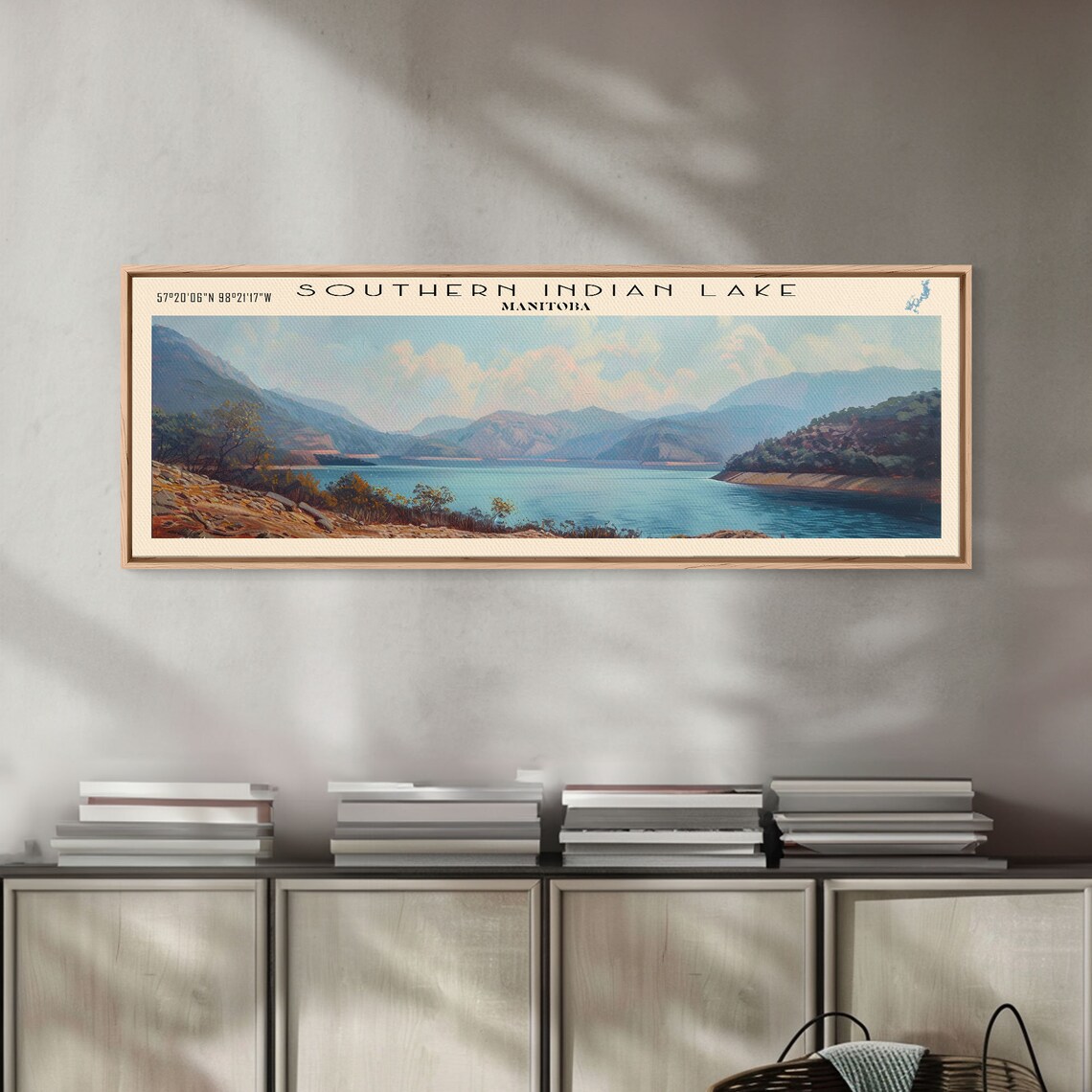 Southern Indian Lake Manitoba Blue Water Rugged Hills Travel Poster - Image 5