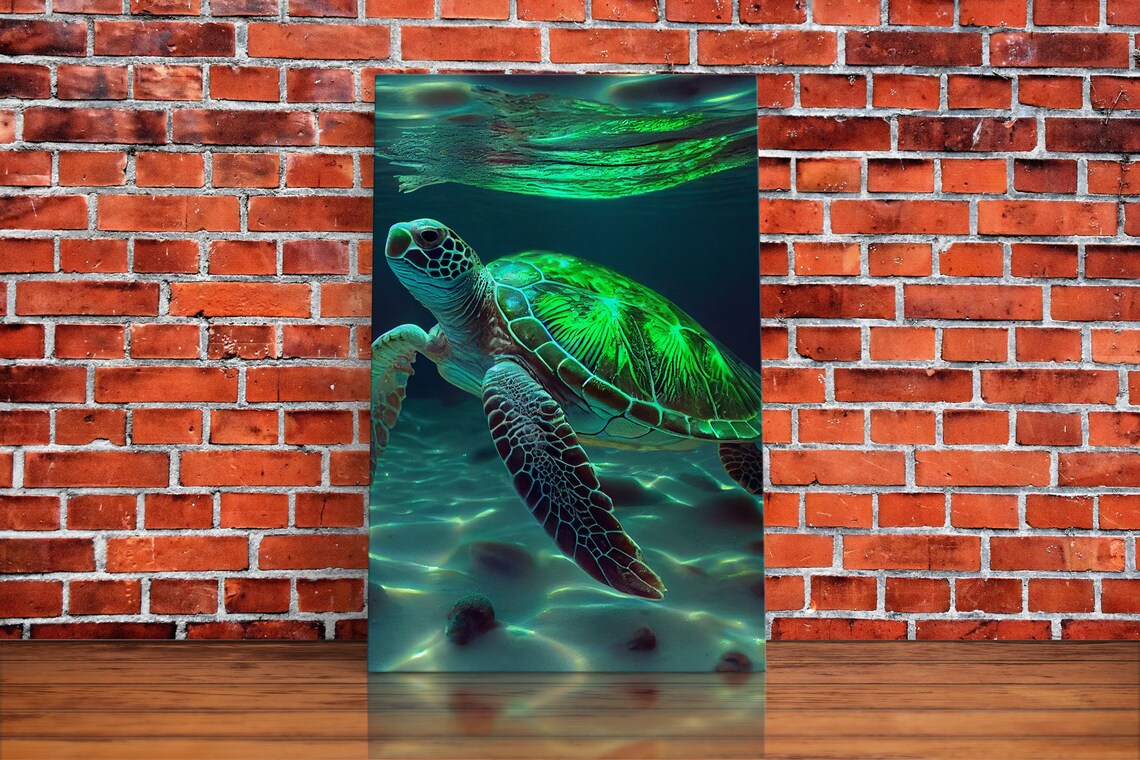 Sea Turtles Swimming In The Ocean Art Print