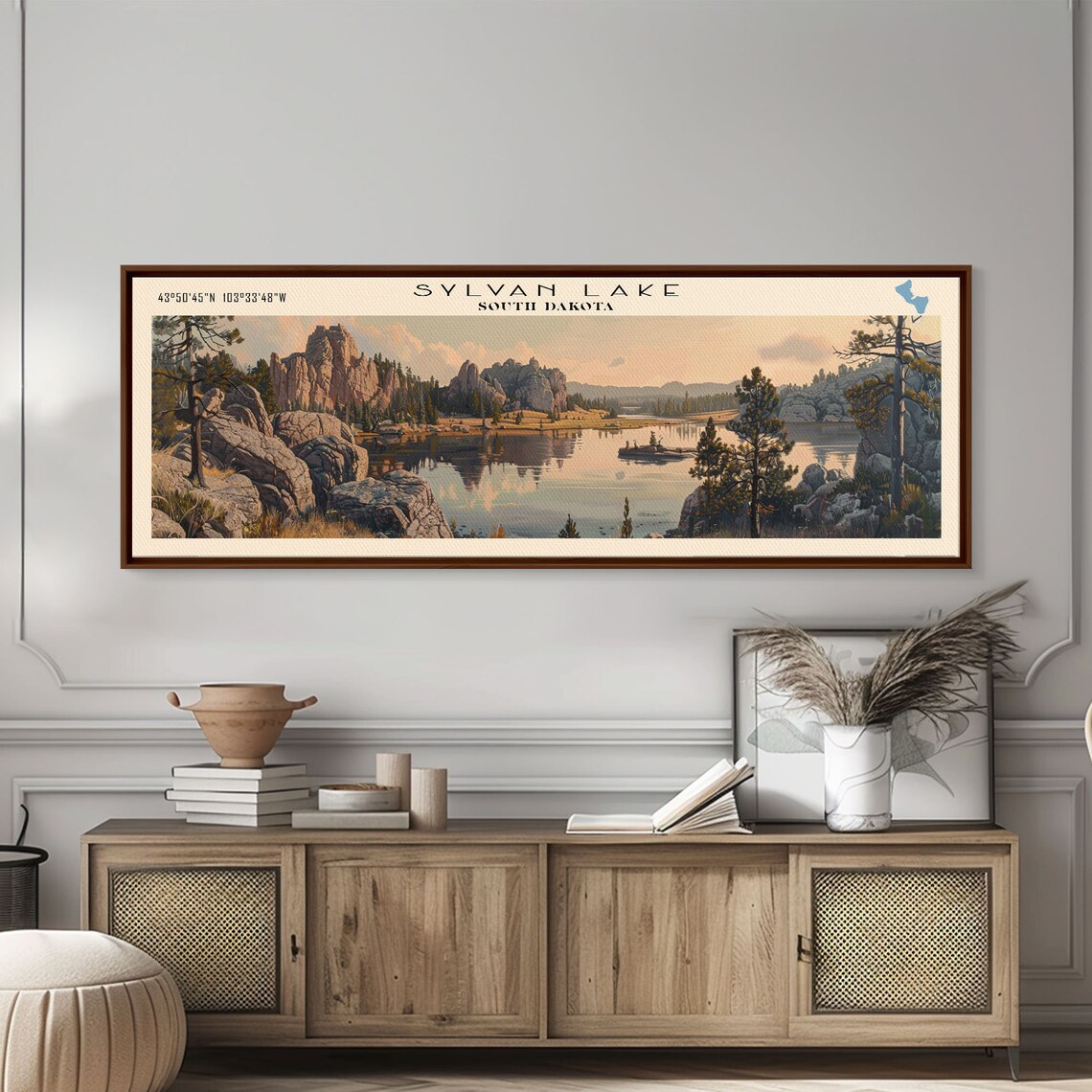 Sylvan Lake South Dakota Travel Poster, Lake Landscape - Image 5