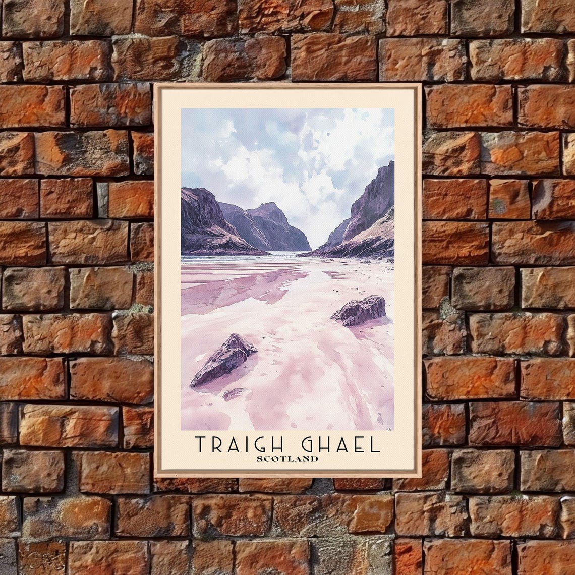 Traigh Ghael Scotland White Sand Beach Dramatic Mountains Poster - Image 5