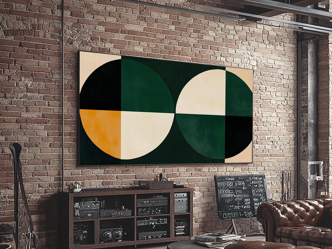 MCM Geometric Wall Art, Abstract Modern Poster - Image 5