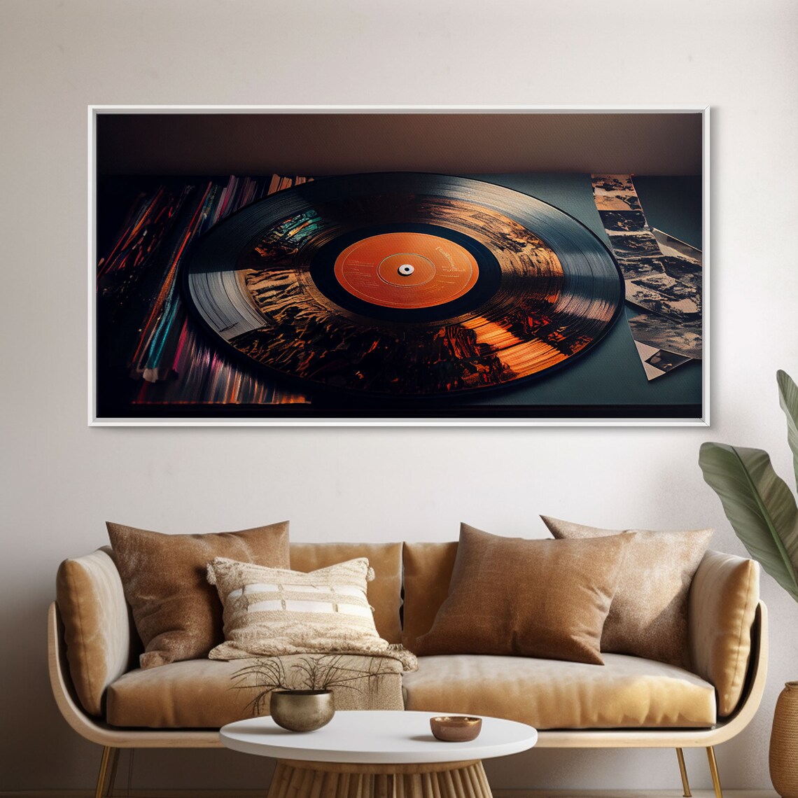 Vinyl Record Abstract Mountains Wall Art Print - Image 5