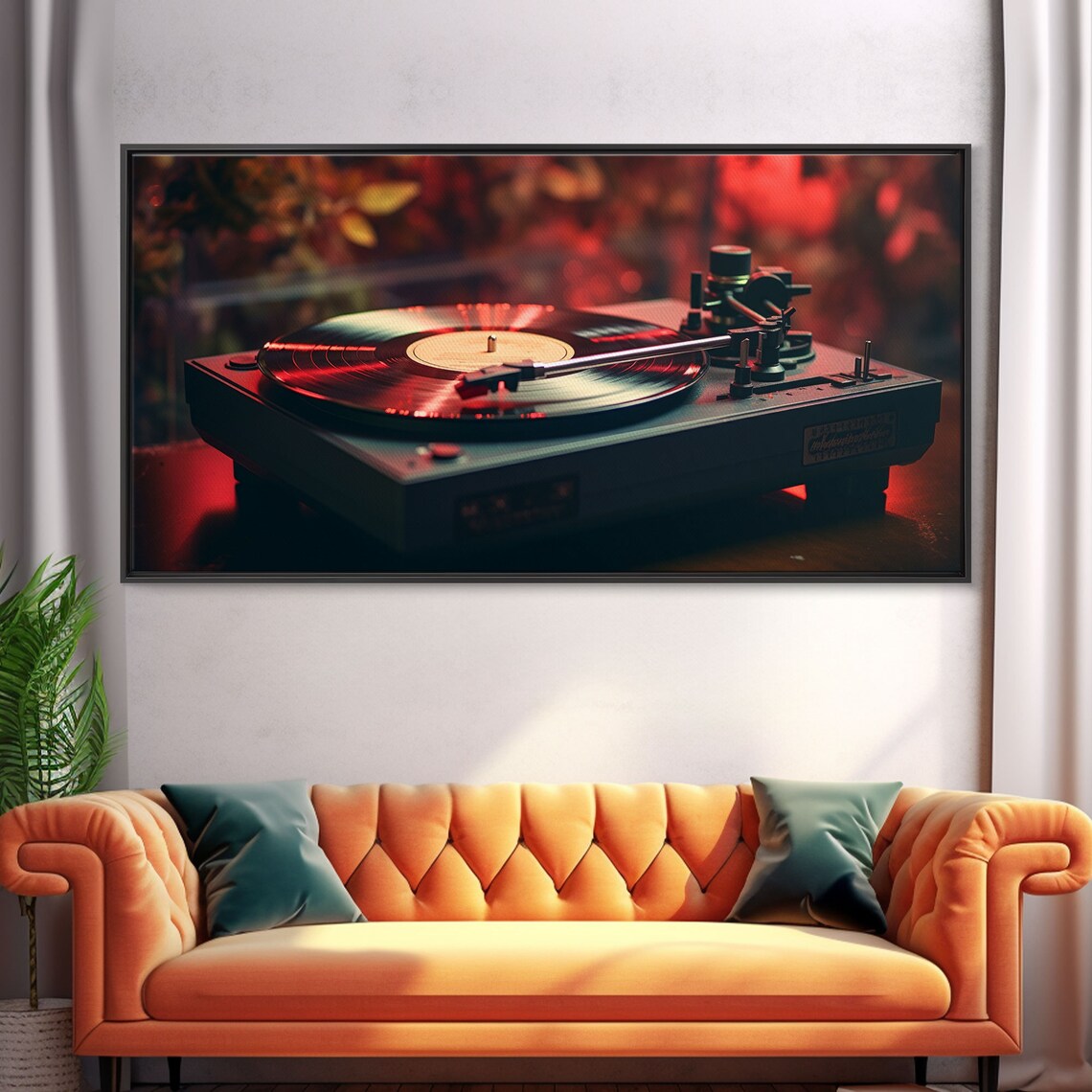 Retro Record Player Art Print, Eclectic Decor - Image 5