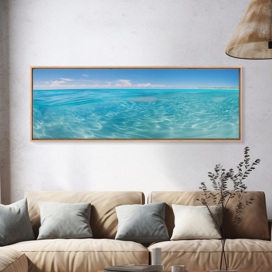 Turks and Caicos Beach Panoramic Landscape Art Print - Image 3