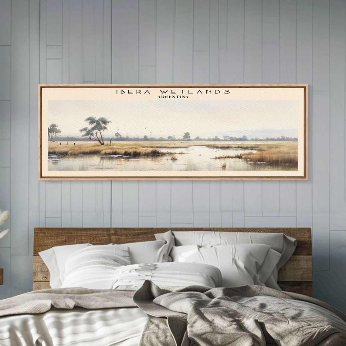 Ibera Wetlands Argentina Golden Reeds Calm Water Panoramic Poster - Image 3