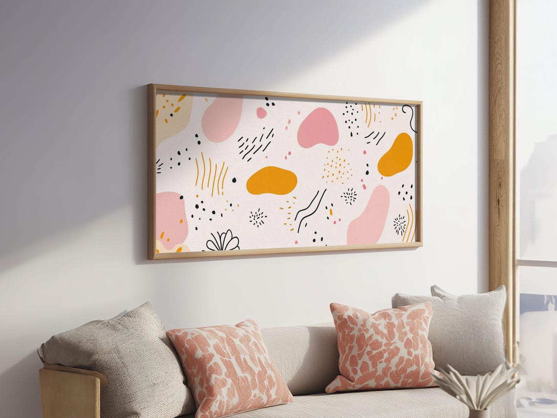 Mid Cenutry Modern Retro 90s Inspired Shopping Mall Wall Art Print Abstract Art Horizontal Ready To Hang - Image 2