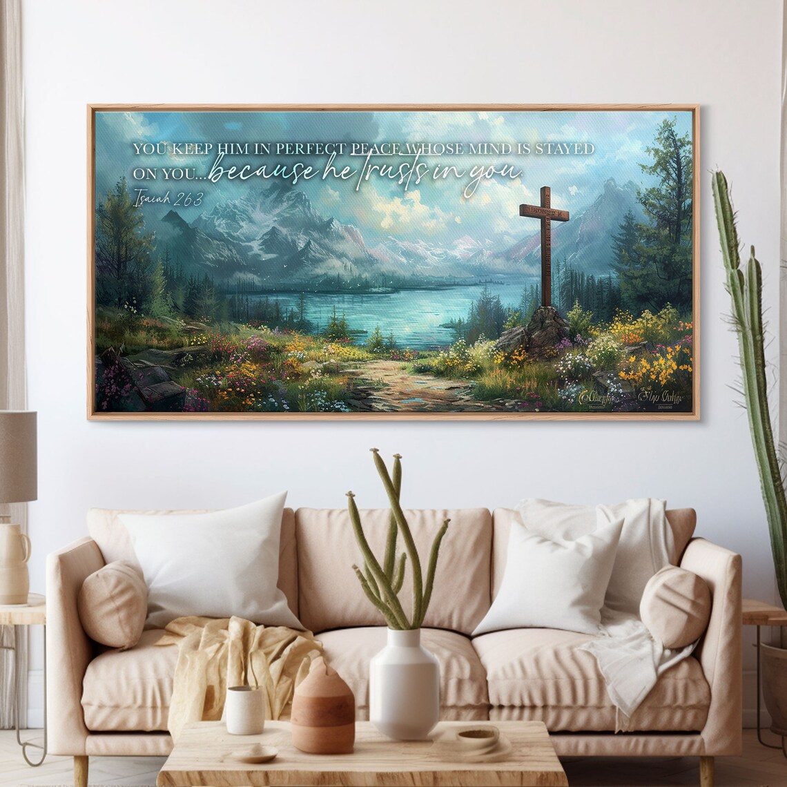 Isaiah 26:3 Scripture Wall Art, Christian Art Print - Image 3