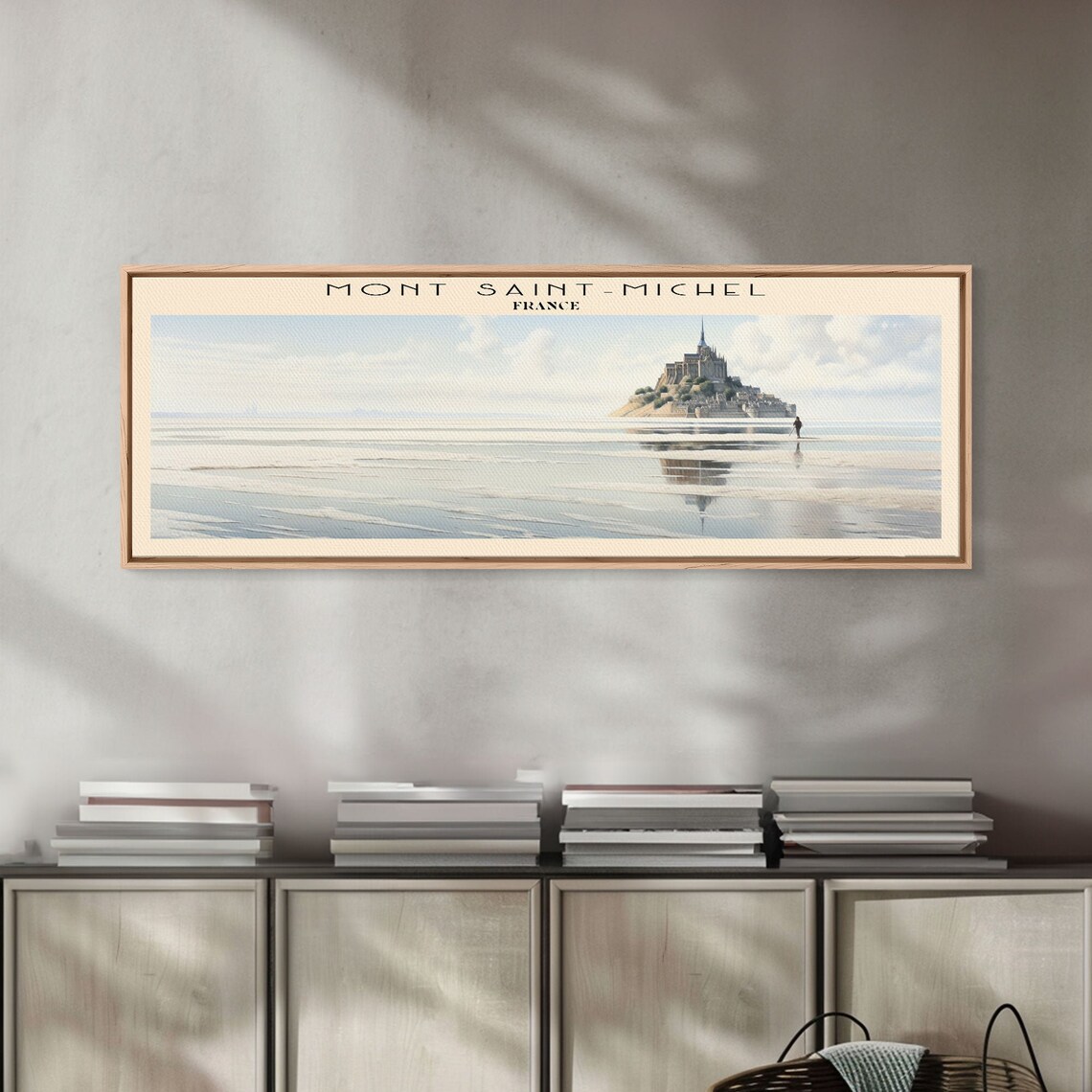 Mont Saint Michel France Abbey Island Tidal Flat Reflection Travel Poster - Image 3