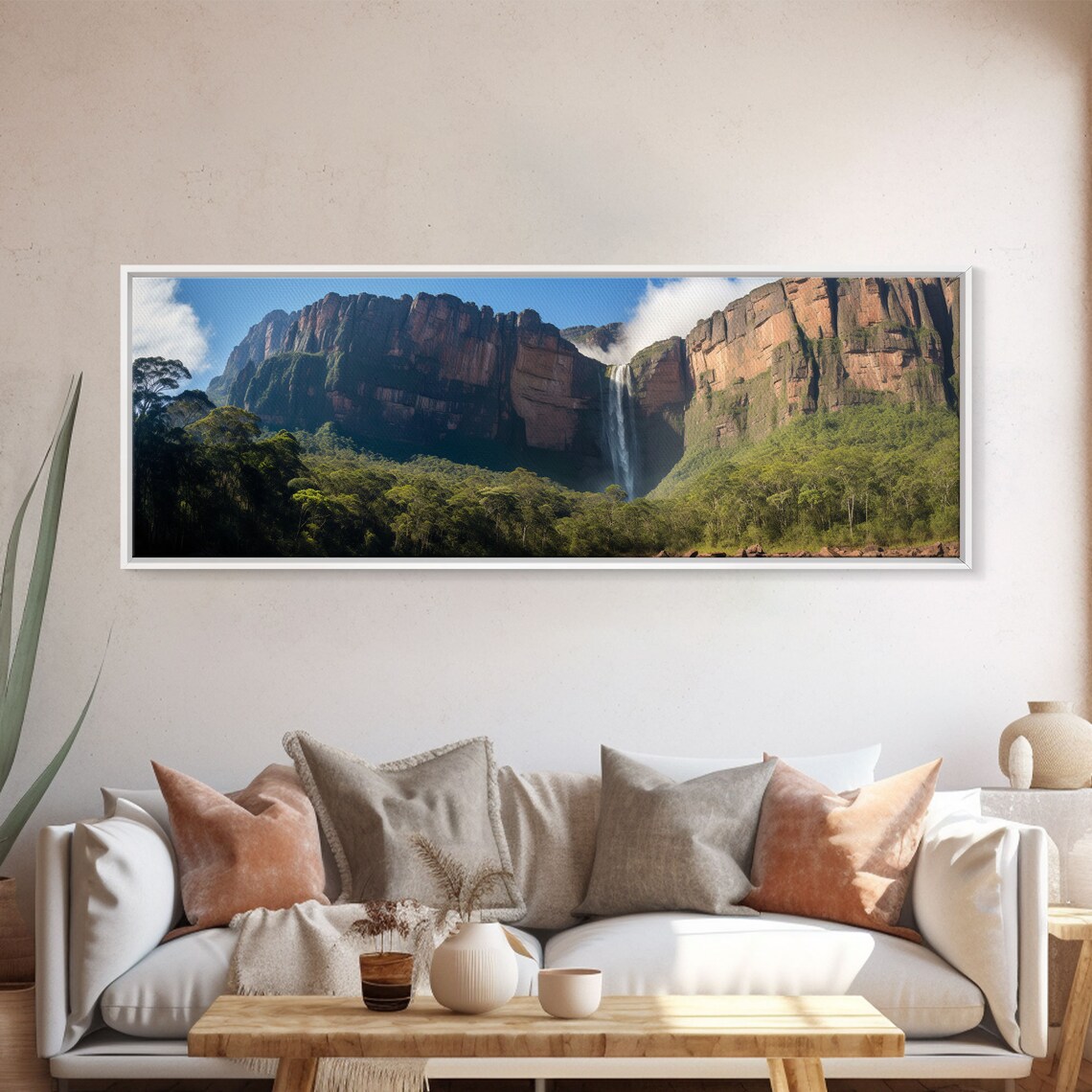 Angel Falls Venezuela Sunset Landscape Art Print - Image 4
