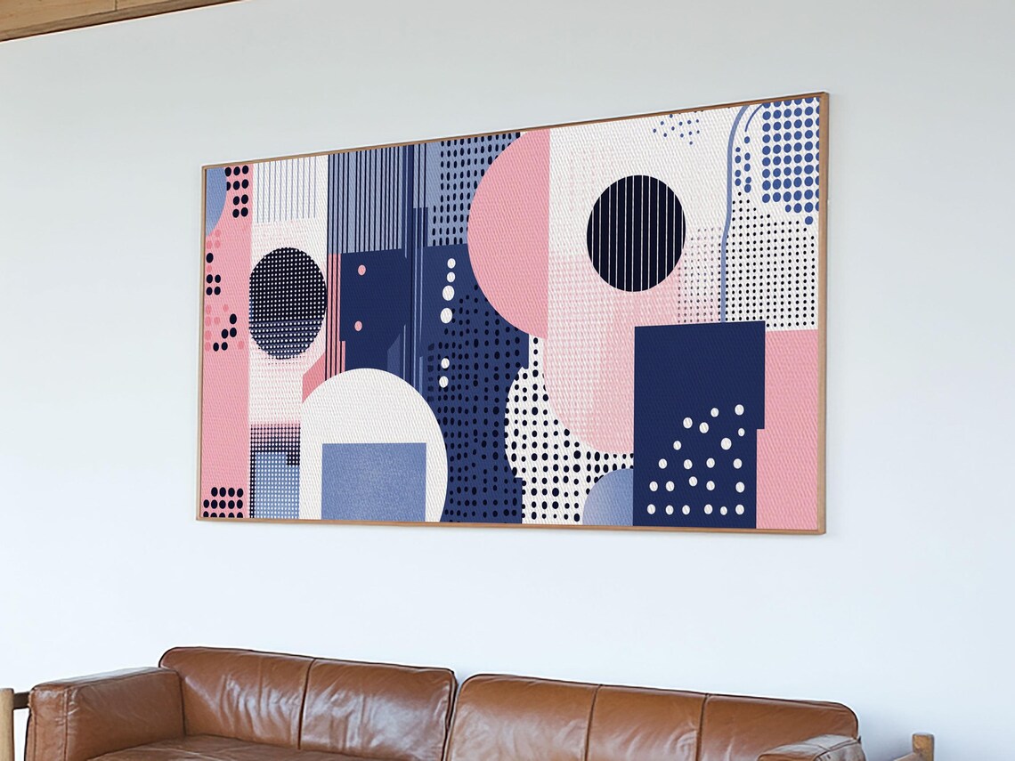 Vaporwave Aesthetic Abstract Geometric Art Print - Image 6