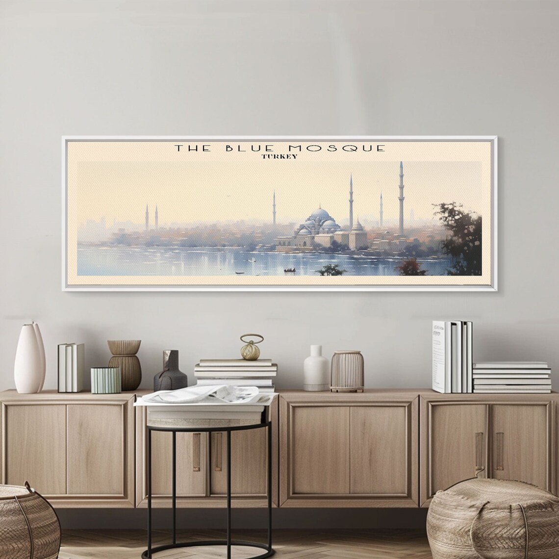 The Blue Mosque Turkey Istanbul Skyline Minarets Vintage Travel Poster - Image 3