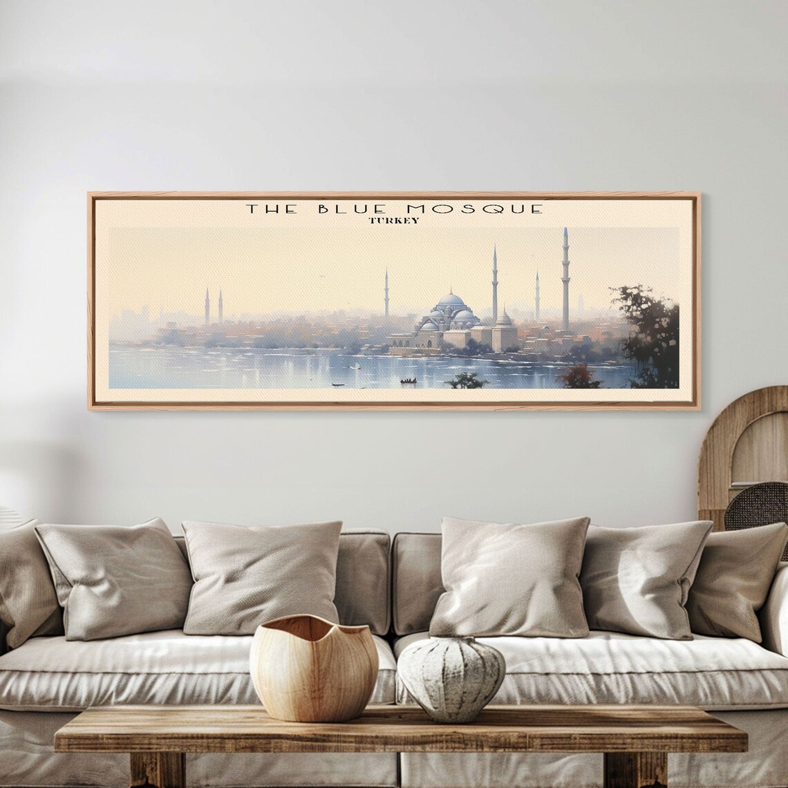 The Blue Mosque Turkey Istanbul Skyline Minarets Vintage Travel Poster - Image 4