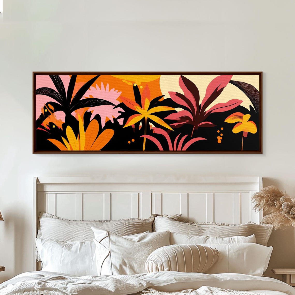 Colorful Tropical Jungle Floral Sunset Bold Botanical Art Poster - Image 5