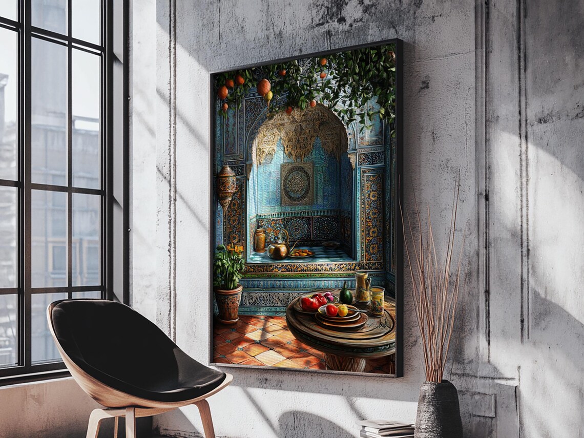 Moroccan Kitchen Still Life Art Print, Dining Room - Image 2