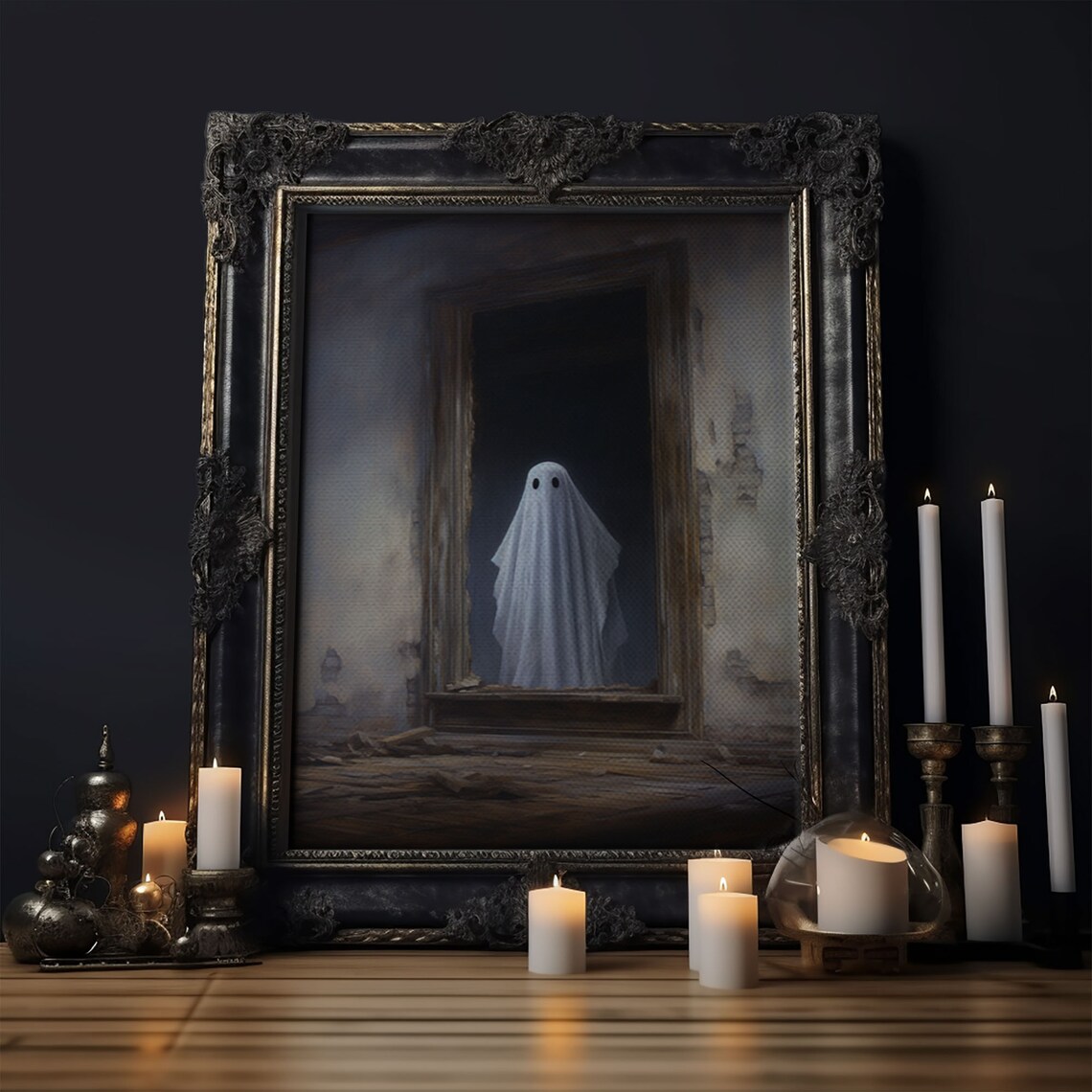 Ghost In The Mirror Gothic Victorian Art Print - Image 6