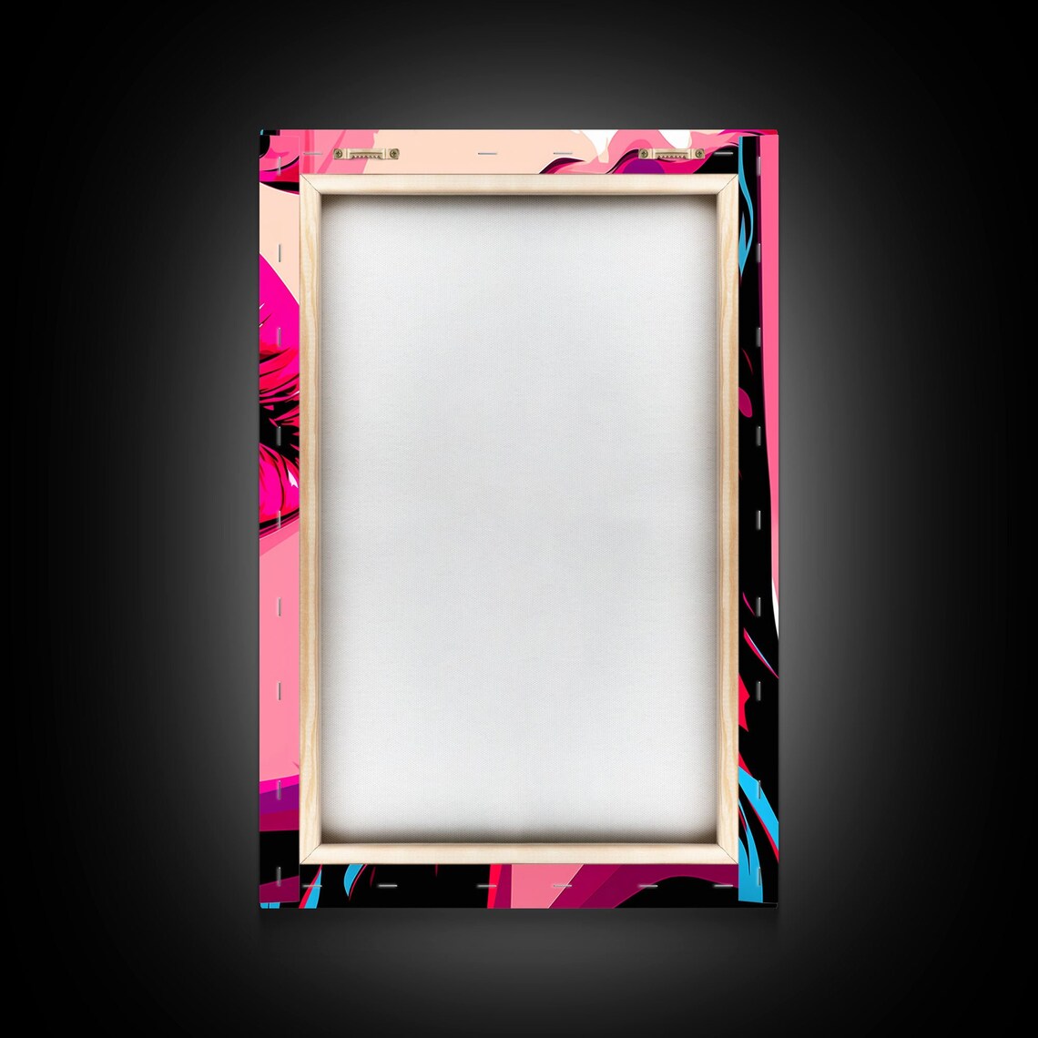 Pop Art Pink Lips Glossy Magenta Bold Girly Comic Style Modern Wall Poster - Image 2