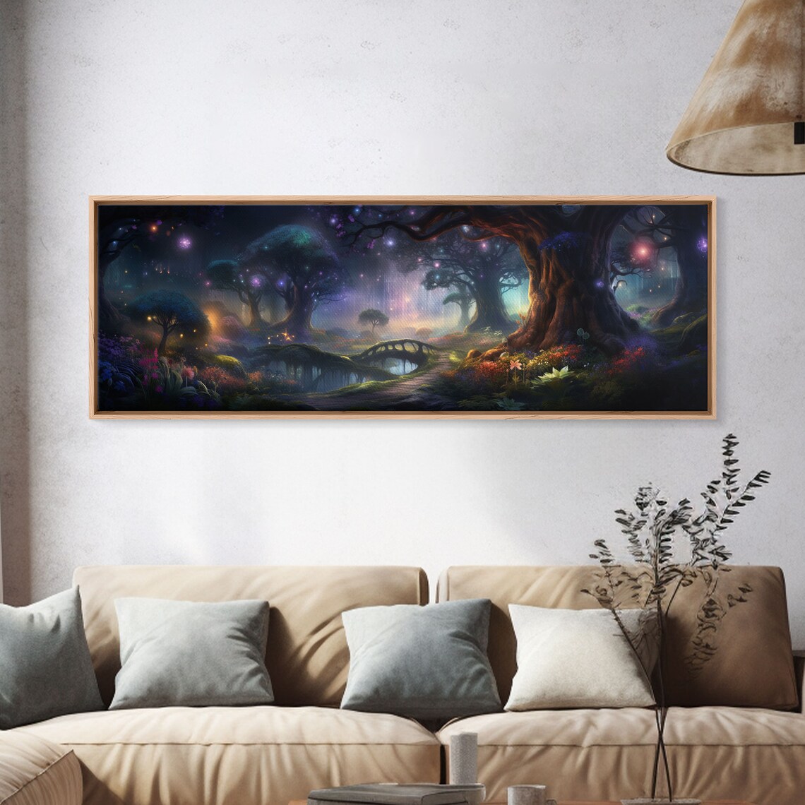 Spiritual Fantasy Forest Art Print, Lanterns and Rivers - Image 4